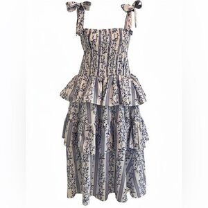 In The Style Blue Floral Skirt